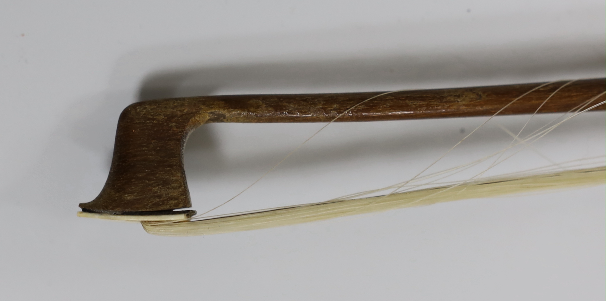 A Vuillaume violin with a bow, in case, back measures 36cm excl button